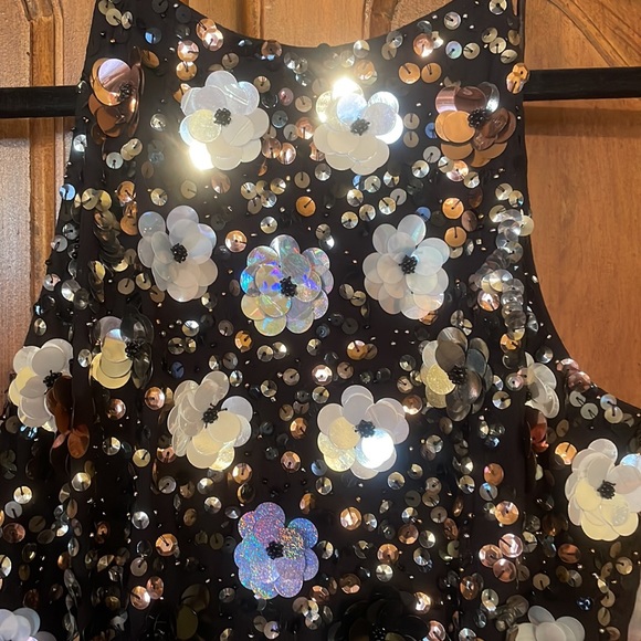 NWT ADRIANNA PAPELL STATEMENT BEADED DRESS SIZE 0 - Picture 2 of 6